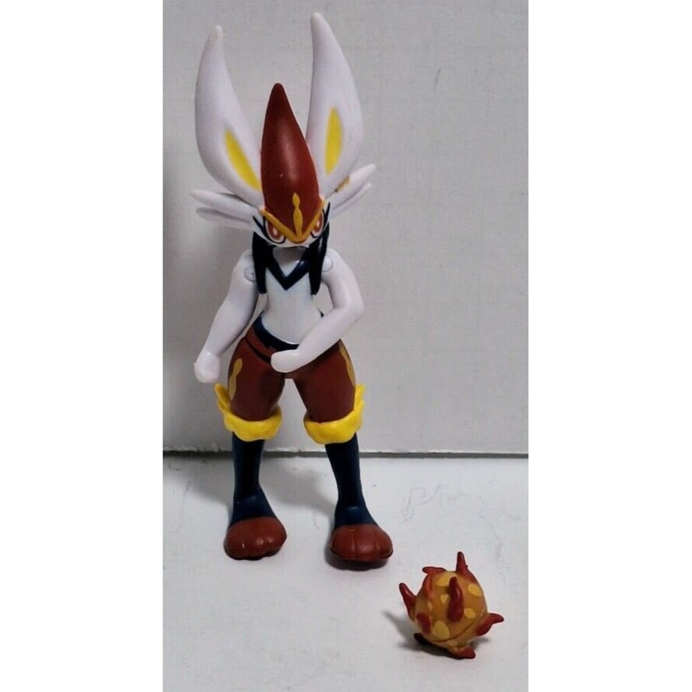 2021 JAZWARES POKEMON CINDERACE BATTLE FEATURE FIGURE 4.5” COMPLETE